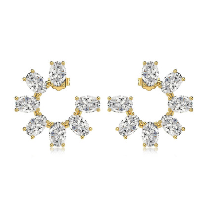 Elegant Sun Flower Stud Earrings
