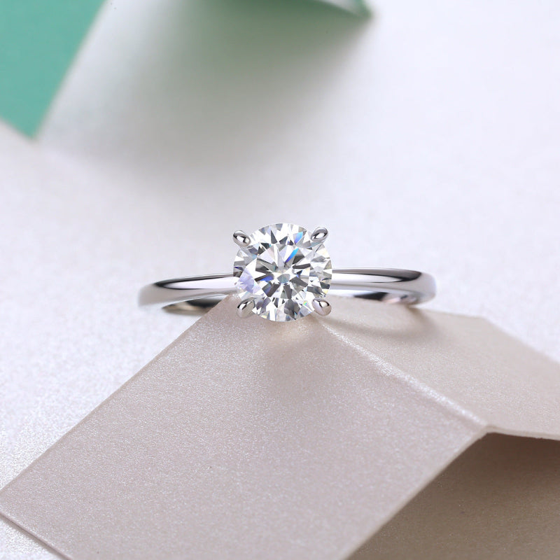 Shimmering Moissanite Bridal Solitaire

