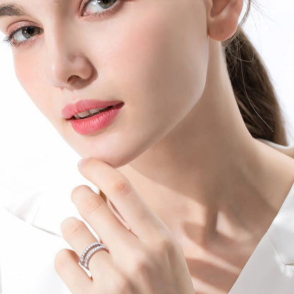 Fine Jewelry Sterling Silver Moissanite Band

