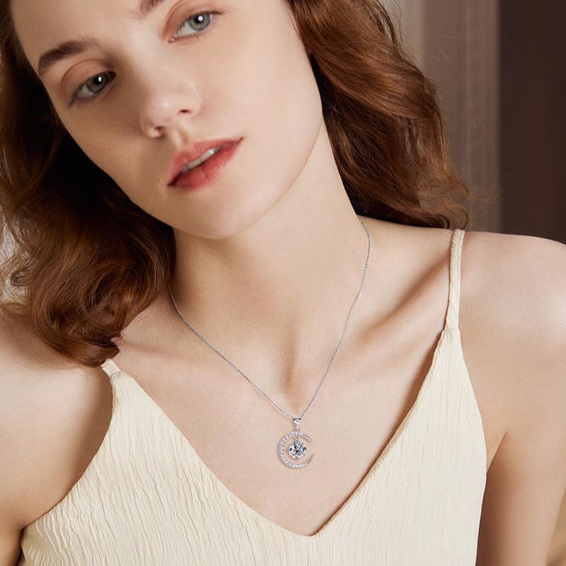 Moonlit Sparkle Moissanite Necklace

