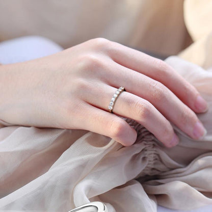 Fixed Setting Moissanite Eternity Ring

