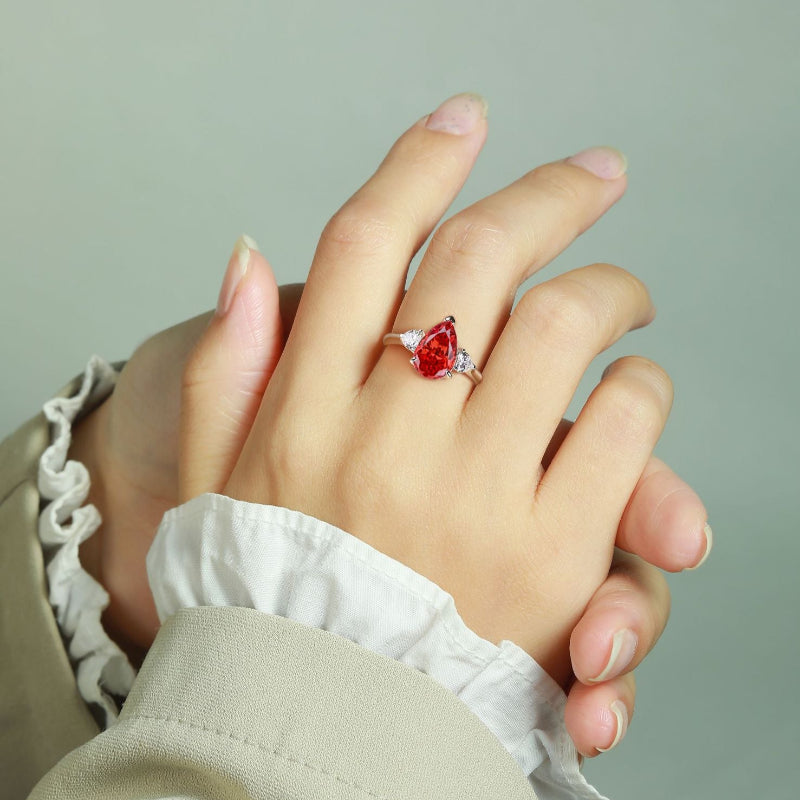 pear halo engagement ring