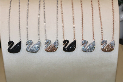 Swarovski swan necklace