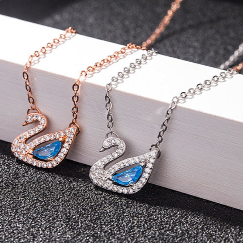 Graceful Swarovski Swan Necklace