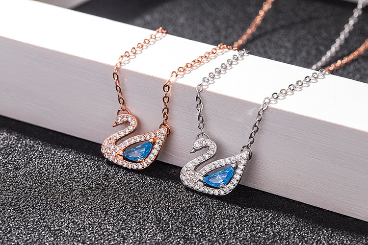 Graceful Swarovski Swan Necklace