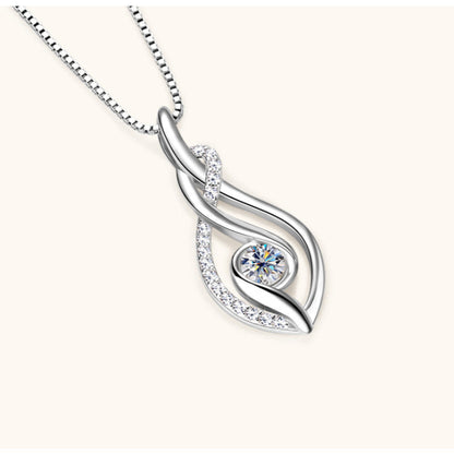 Golden Wave Moissanite Pendant

