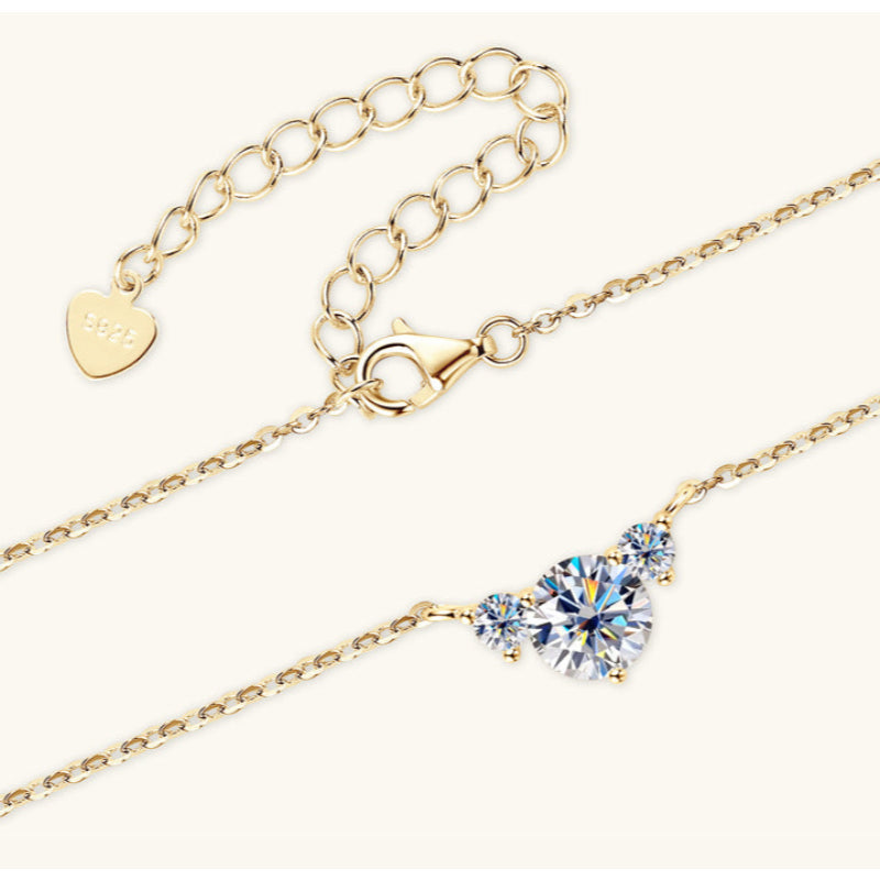 moissanite tennis necklace white gold