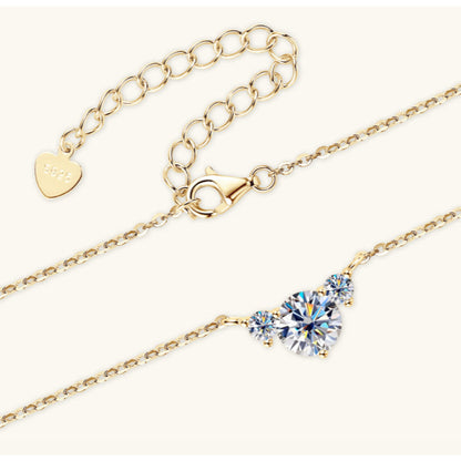 moissanite tennis necklace white gold