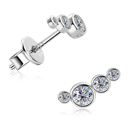 925 Sterling Silver Moissanite Studs