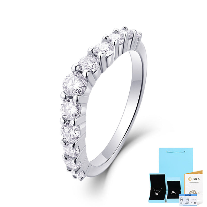 Premium S925 Silver Moissanite Eternity Band

