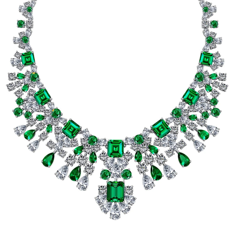 Peridot & Diamond Cascade Necklace

