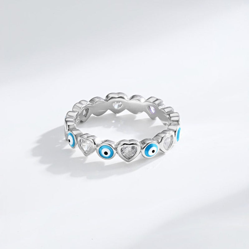 double evil eye ring