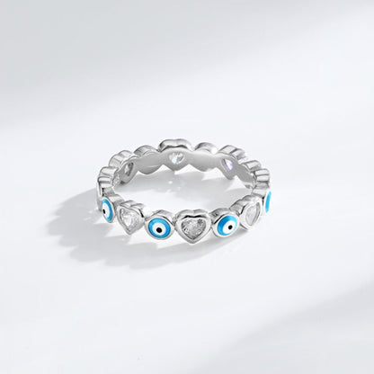 double evil eye ring