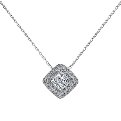 Decoration Square 8A Zirconia Pendant Necklace