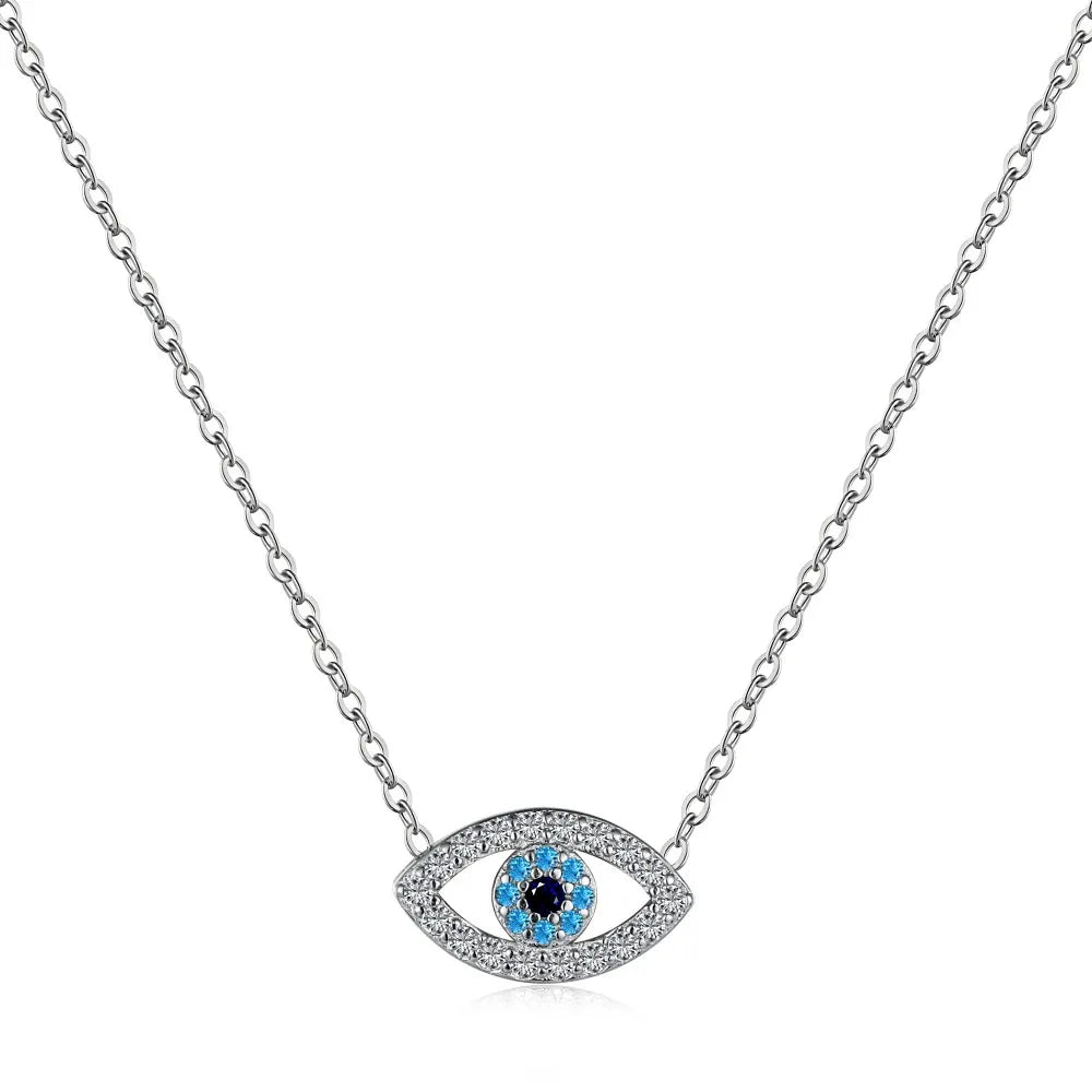 Hamsa Blue Devil Eye Necklace For Women