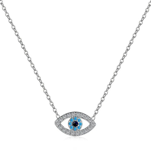 Hamsa Blue Devil Eye Necklace For Women