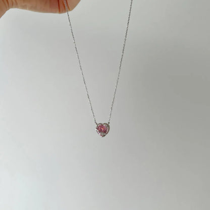 Pink Heart Shape Necklaces For Women