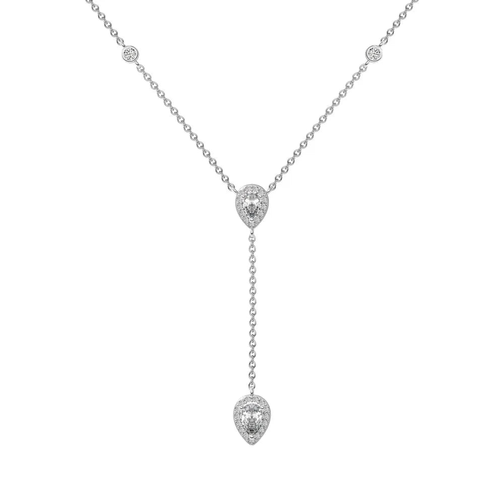 Waterdrop 5A Zircon Pendant  Y Necklace for Daily