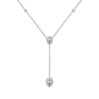 Waterdrop 5A Zircon Pendant  Y Necklace for Daily