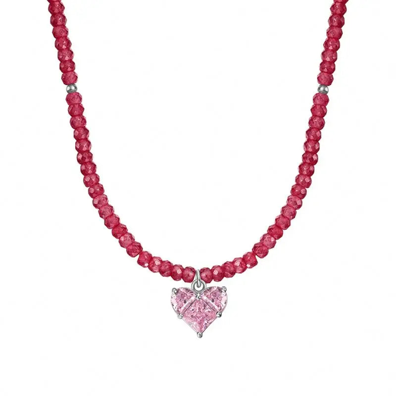 Cz Pendant Crystal Beaded Necklaces For Women