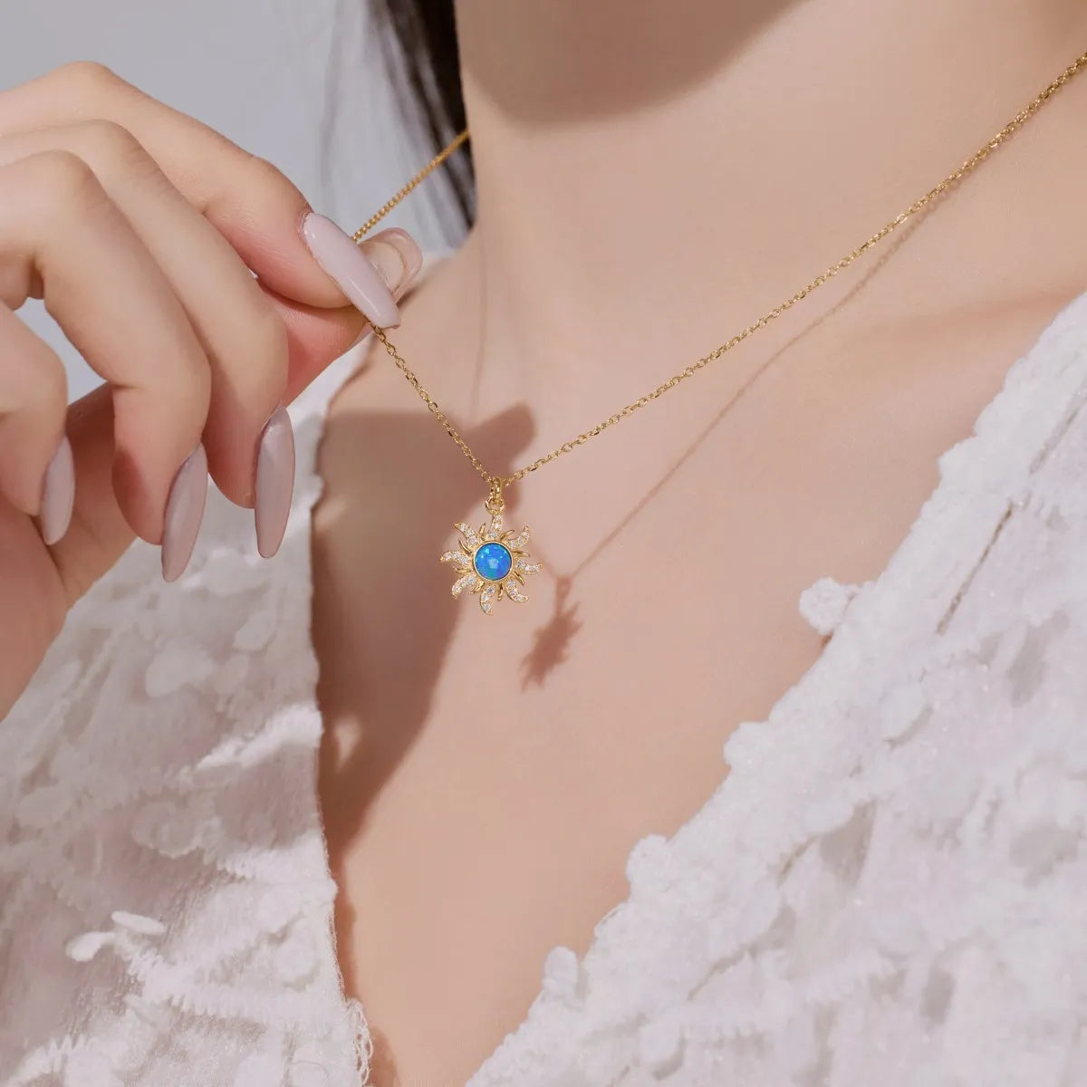 Sunflower Sun Pendant Chain