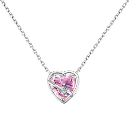 Pink Heart Shape Necklaces For Women