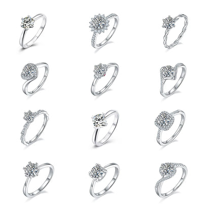 1.0CT Moissanite Rings for Women