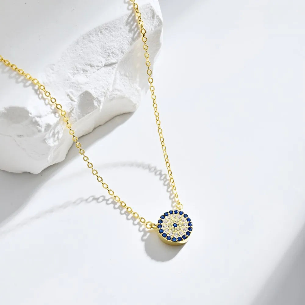 Blue Devil Eyes Necklace For Women