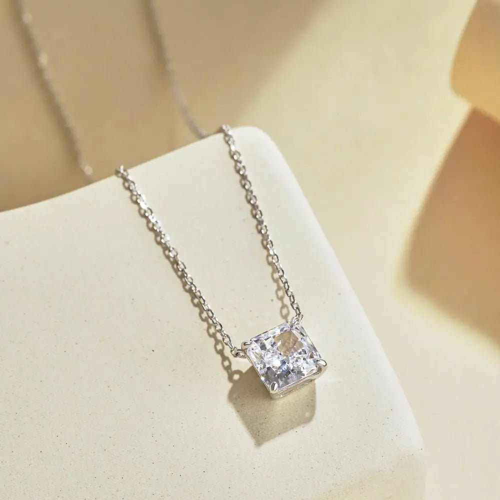 Square Cubic Zirconia Pendant