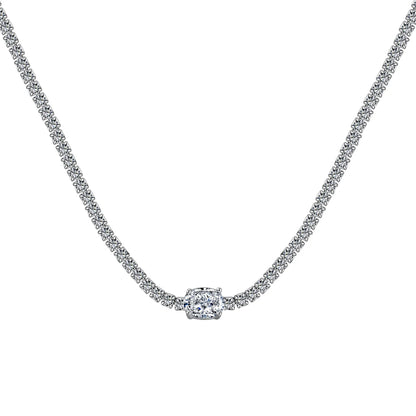 8A Cubic Zirconia Choker Tennis Necklace