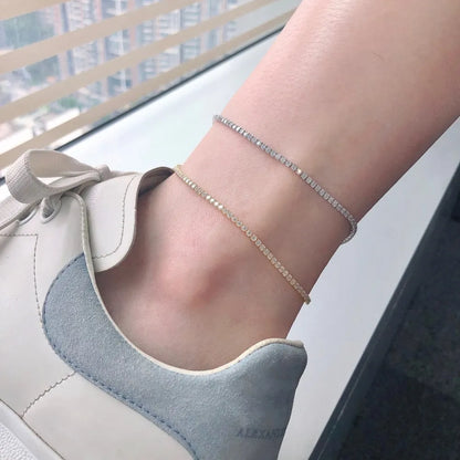 Tennis Chain Anklets Foot Jewelry