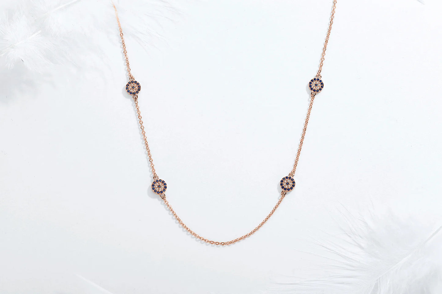 Women`s Trendy Gold Eye Necklace