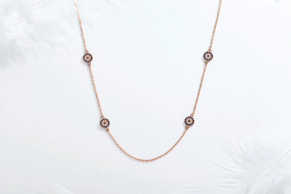 Women`s Trendy Gold Eye Necklace