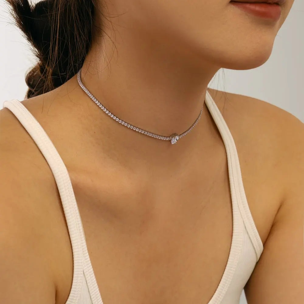 Choker Tennis Necklace Jewelry Jewellery