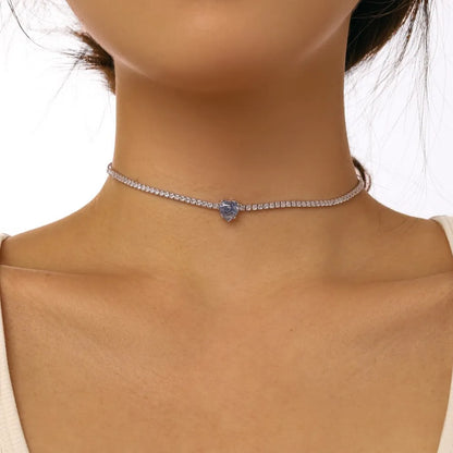 2 Ct Radiant Cut 8A Cubic Zirconia Choker Tennis Necklace