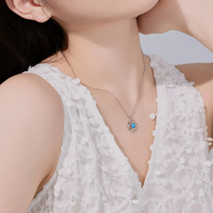 Opal Personality Moon Star Necklaces For Women