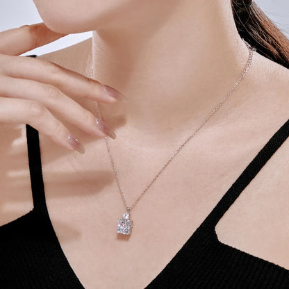 8A Crushed Iced Out Cut Zirconia Pendant Necklace