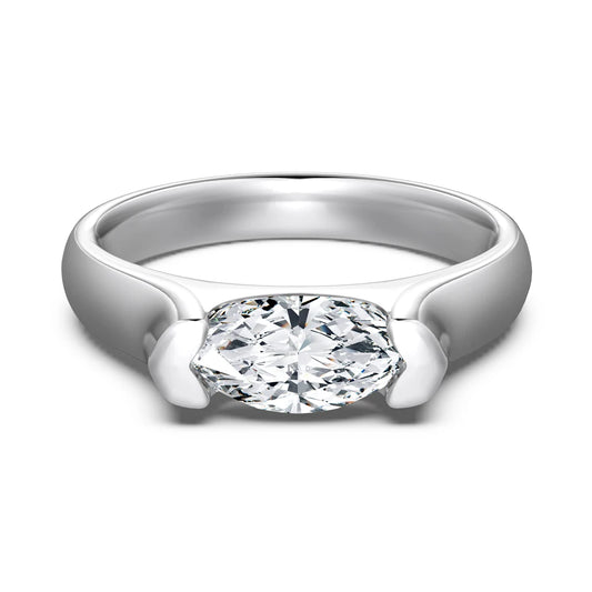 Oval Shape Zirconia Diamond Wedding Proposal Ring