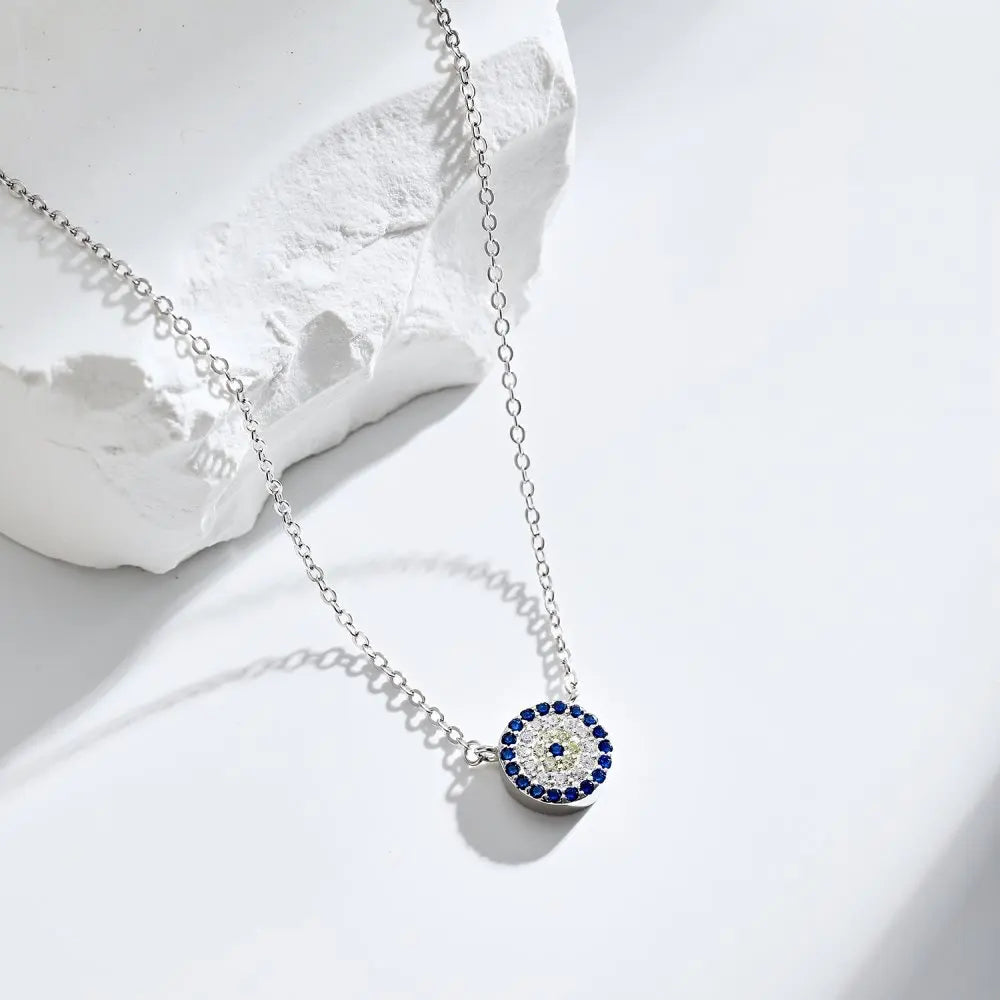 Blue Devil Eyes Necklace For Women