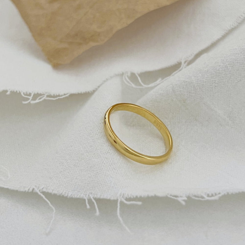 Contemporary Gold Plain Band

