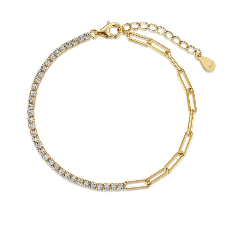 Sparkling Paperclip Tennis Bracelet