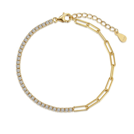 Sparkling Paperclip Tennis Bracelet
