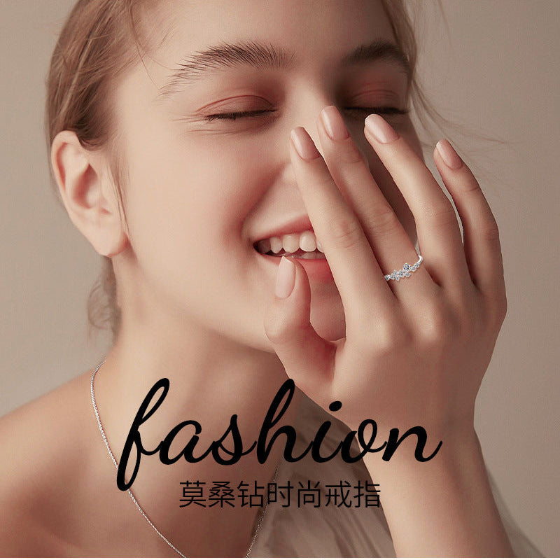 Stackable Moissanite & Silver Band

