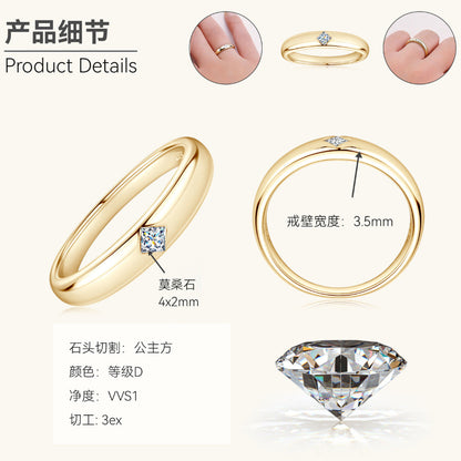Timeless Classic Princess Moissanite Ring


