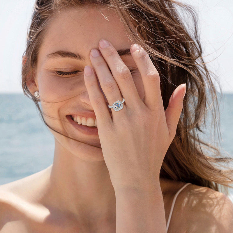 Anniversary Gift Moissanite Gold Ring

