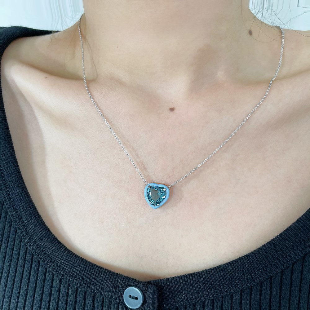 Handmade Heart Enamel Necklace