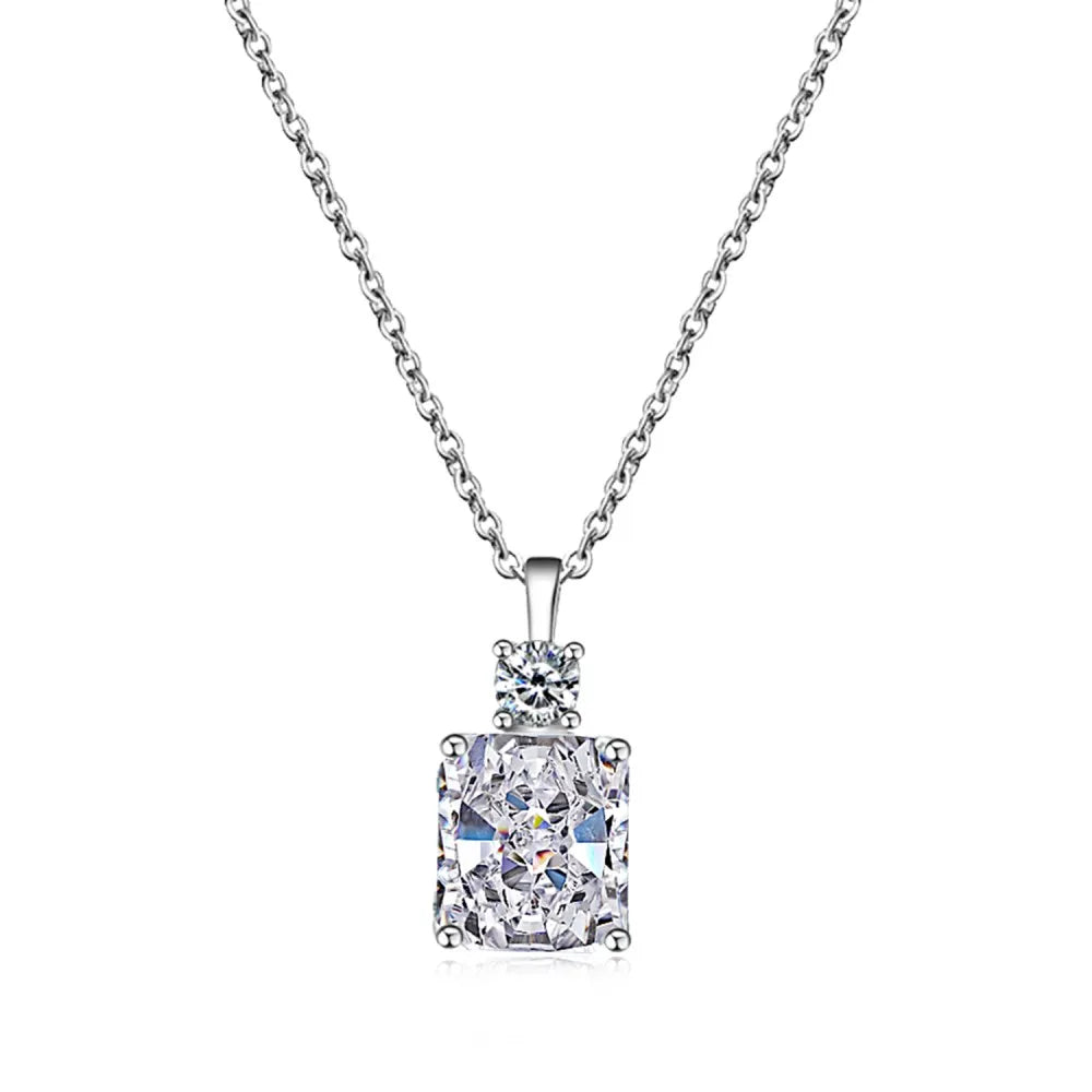 8A Crushed Iced Out Cut Zirconia Pendant Necklace