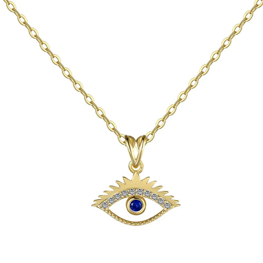 Turkish Blue Devil Eyes Necklace