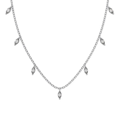 Marquise Stone 5A Zirconia Tassels Jewellery Necklace