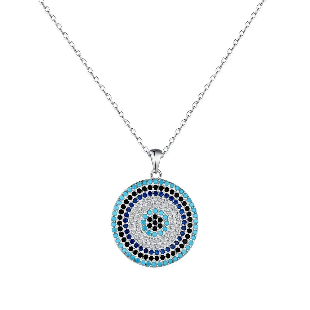 Round Devil Eye Shaped Necklace For Women